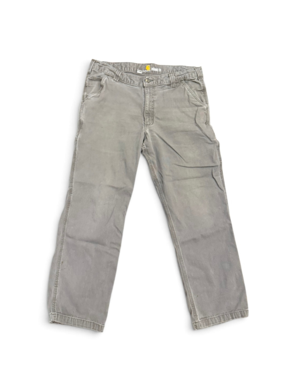 Carhartt 102291-039 Mens 36x30 Relaxed Fit Gray Canvas Work Carpenter Pants - Picture 1 of 5